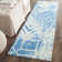 Dip Dye Hand Tufted Wool/Cotton Geometric Rug in Ivory/Blue