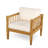 Solaria Modern Coastal Acacia Wood 4-Piece Patio Conversation Set With Deep Seating Cushions And Coffee Table-116647845