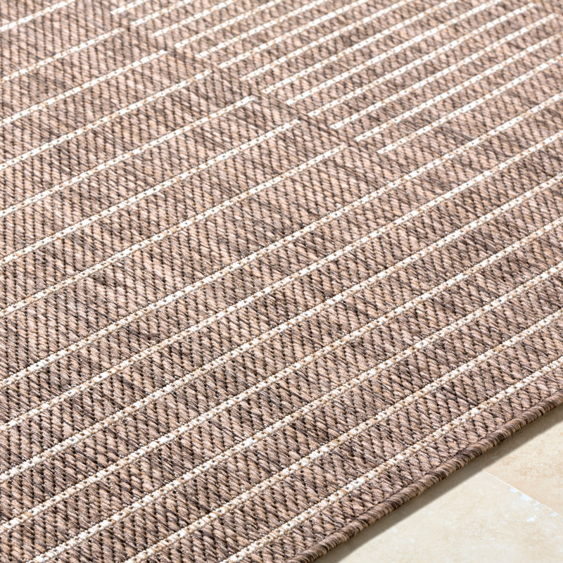 Galey Alix x Livabliss Rye Outdoor Machine Woven Rug, Runner 2'8" x 7'3", Brown