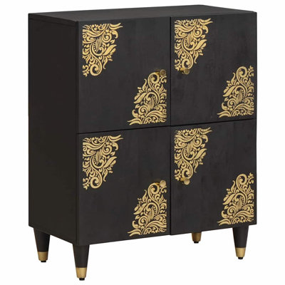 Solid Wood Rectangle Accent Cabinet
