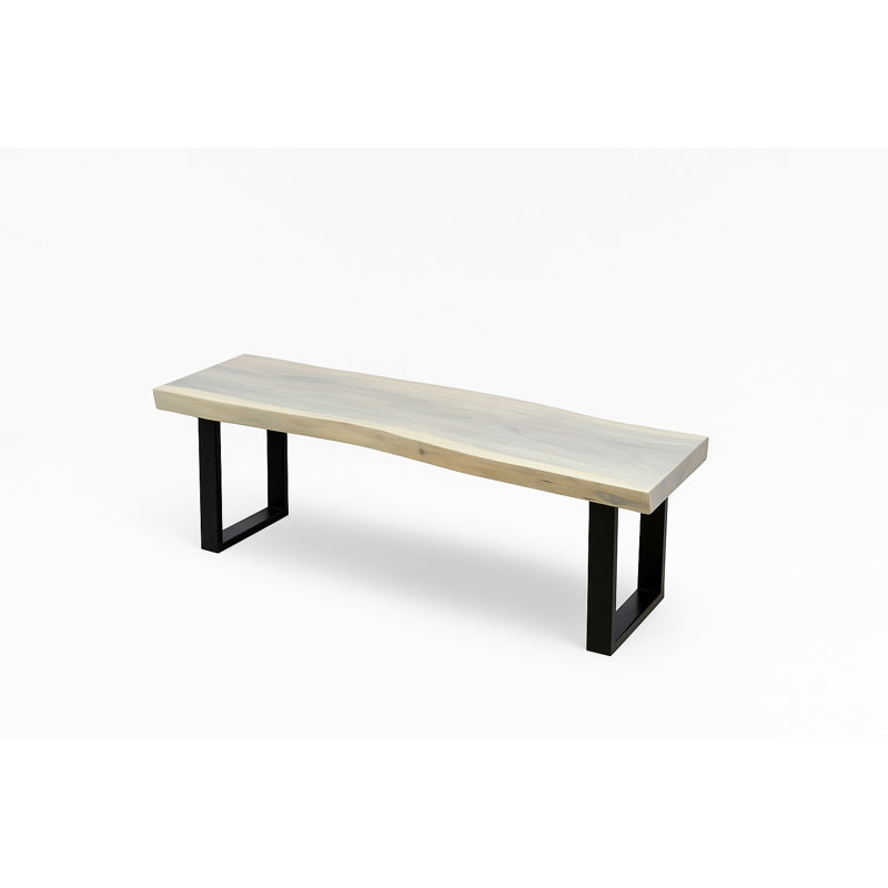 Elonna Wood Bench, 18" H x 44" W x 15" D