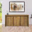 Buffet teck 3 portes recyclé Leisa