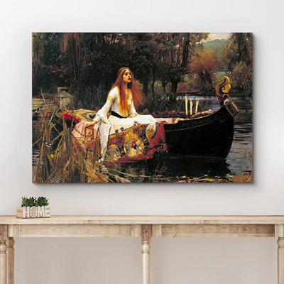 «The Lady of Shalott» par John William Waterhouse, reproduction d'art sur toile tendue