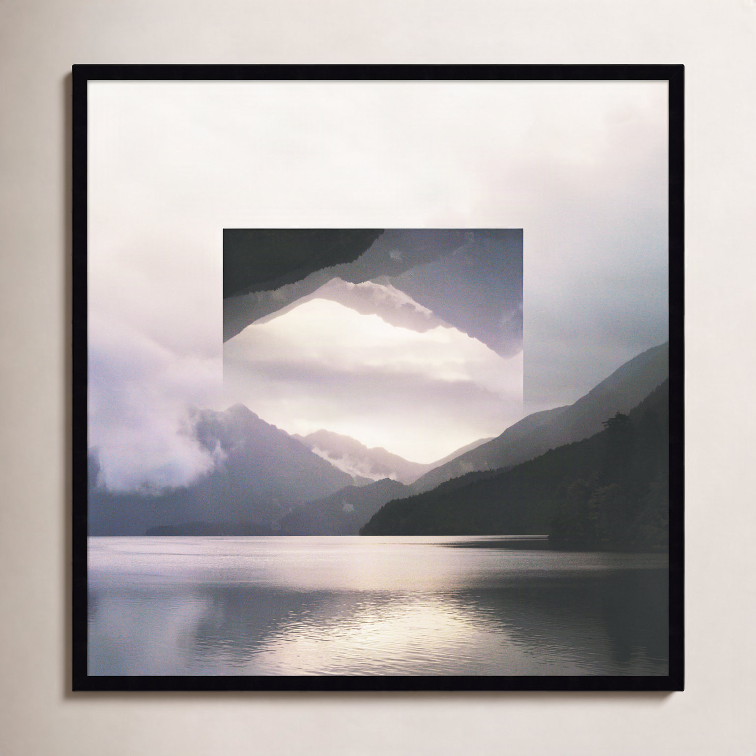 Reflected Landscape II Photo Print, Black, 33" H x 33" W x 1" D