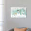 Let It Snow Blue Snowman Landscape by Cynthia Coulter - Wrapped Canvas Painting-482838