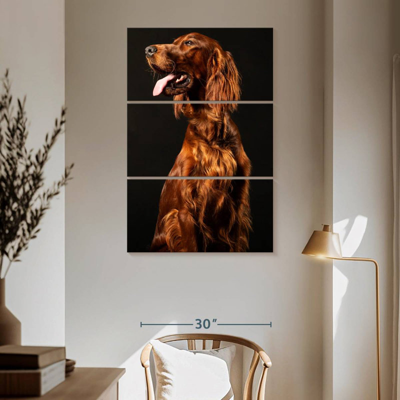 Brampt Irish Setter Dog, 65" H x 42" W