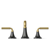 Tone Widespread Bathroom Sink Faucet, Three-Hole Bathroom Faucet with Clicker Drain, 1.2 GPM