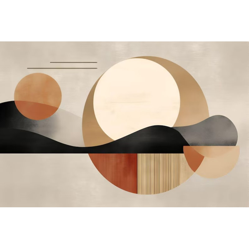 Murale moderne coucher de soleil abstrait moderne, L 138 po x l 105,96 po