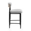 Teddy Boucle Upholstered Bar Stool, 65cm Counter Height with Metal Frame-504522414