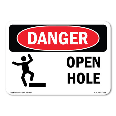 Open Hole Plastic Sign 14" X 10"