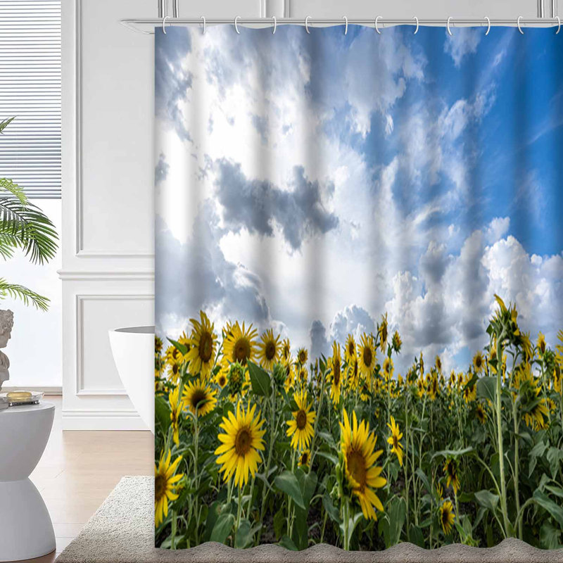 Rideau de douche Sunflower West Lake Park, L 72 po x l 72 po