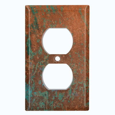 Patina Patterned 1 - Gang Duplex Outlet Standard Wall Plate