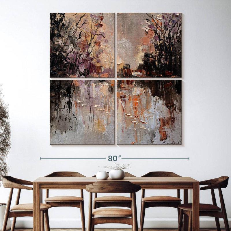 Avery Pond In Autumn, 74" H x 74" W