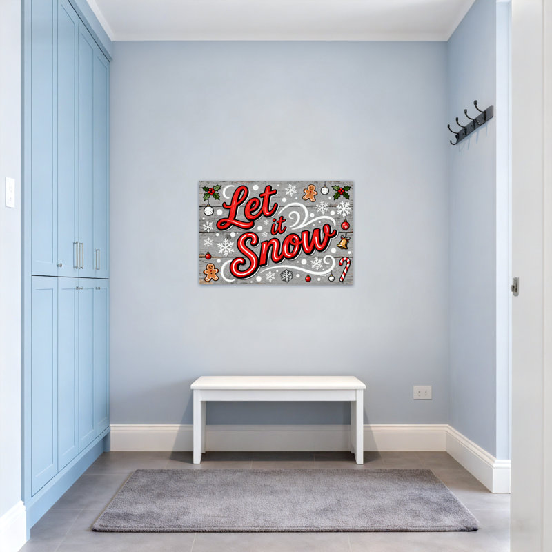 Motif de Noël «Let It Snow Christmas», H 12 po x l 18 po