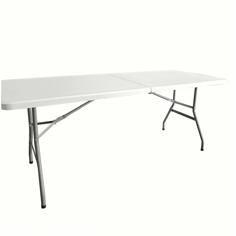 Table pliante en granit blanc Techni Home de 6 pi avec poignée facile à saisir