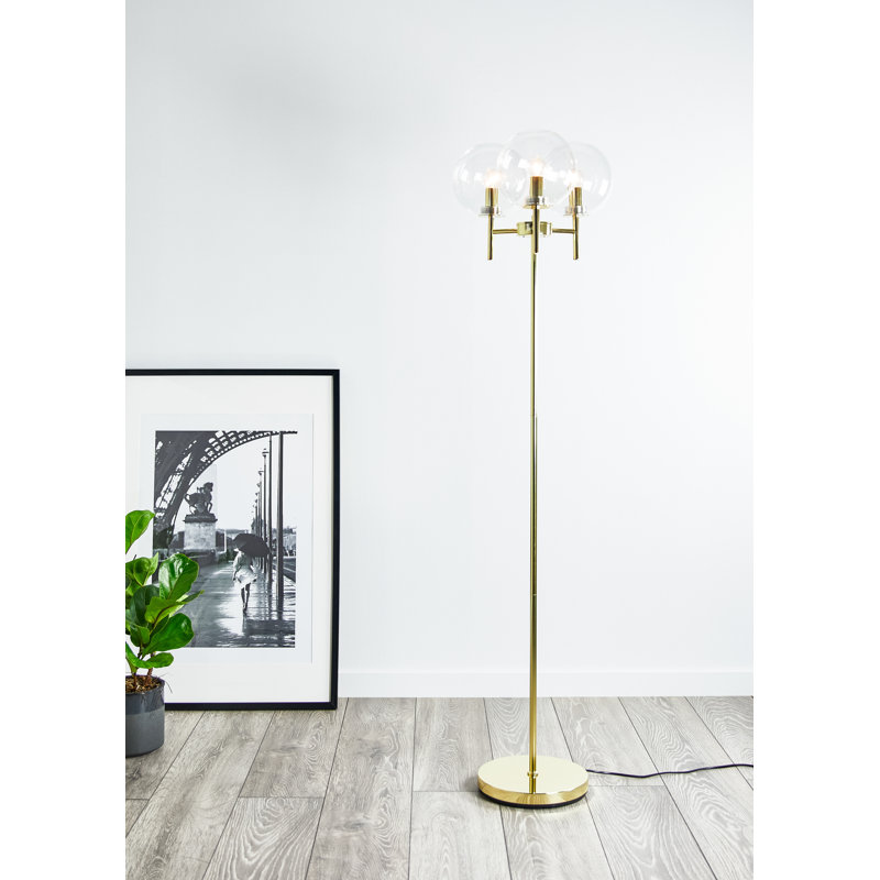 Celine 147cm Novelty Floor Lamp, Gold, Clear