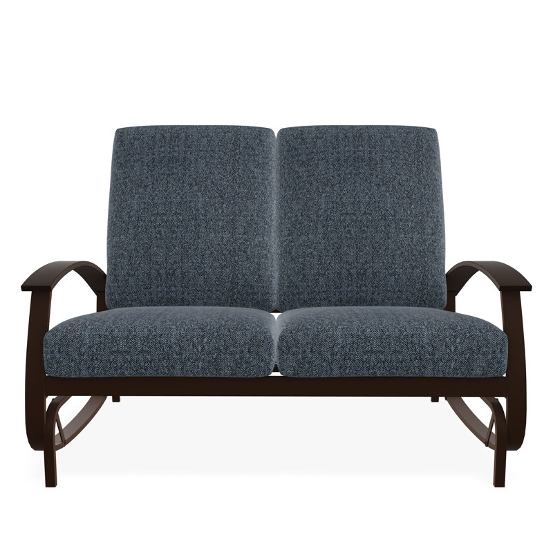 Belle Isle Cushion Deep Seating 2-Seat Glider, Kona, Guru Walnut