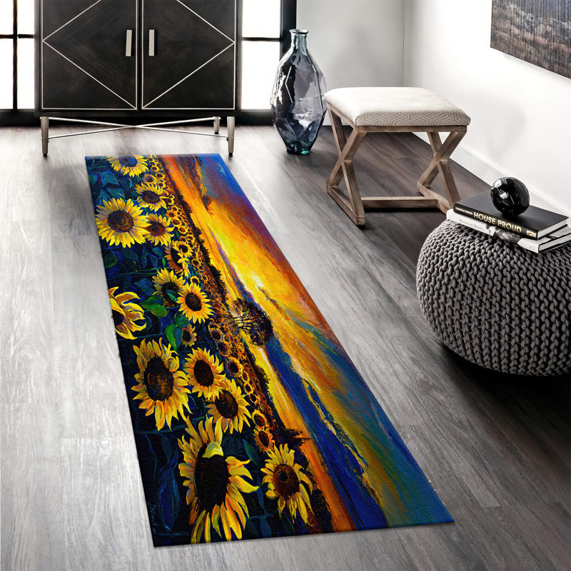 Stylish Printed Rug with High Pile Softness and Abstract Geometric Design for a Modern Home Aesthetic, Runner 3'3" x 9'2"