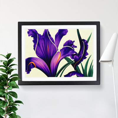 Enlightened Iris Flowers - Single Picture Frame Print