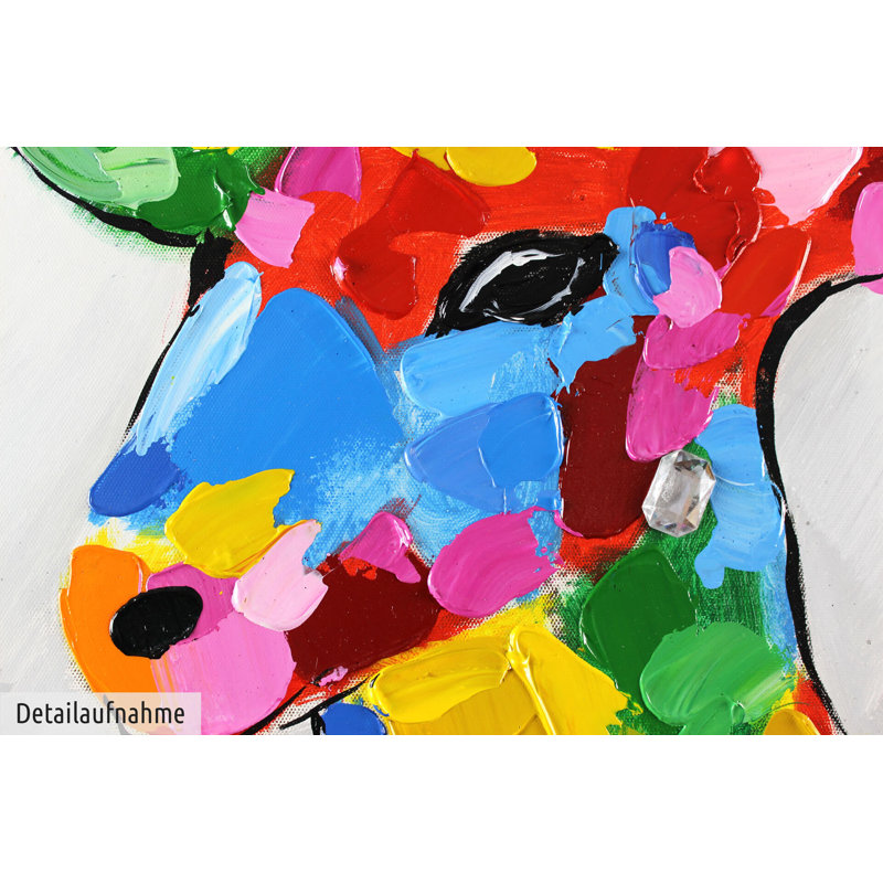 Colorful Top Dog - No Frame Rectangle Painting on Canvas