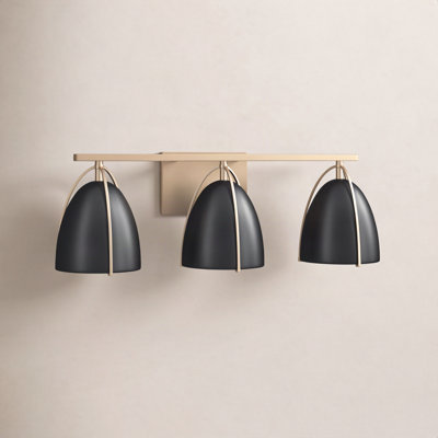 Noel 3-Light Dimmable Steel Vanity Light