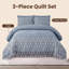 Ensemble de courtepointe 3 pièces à garniture en dentelle rétro, élégant couvre-lit brodé de style européen avec 2 taies décoratives, couvre-lit en microfibre adapté aux animaux de compagnie-131384897-131384895