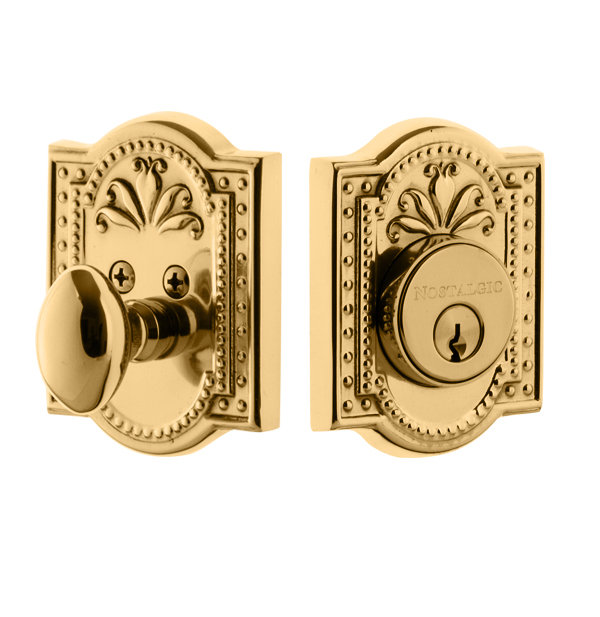 Nostalgic Warehouse Meadows Plate Single Cylinder Deadbolt