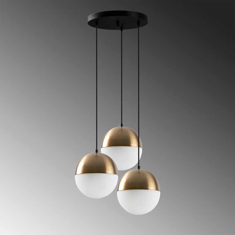 Winslow 3 - Light Cluster Pendant, Copper/White
