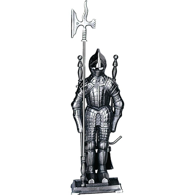 Ensemble d’outils ficeplace 4 pièces étain