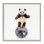 Panda en équilibre sur boule disco, estampe numérique, design par Amanda Greenwood