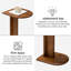 Bobby Solid Wood C Shaped Side Table-589760141
