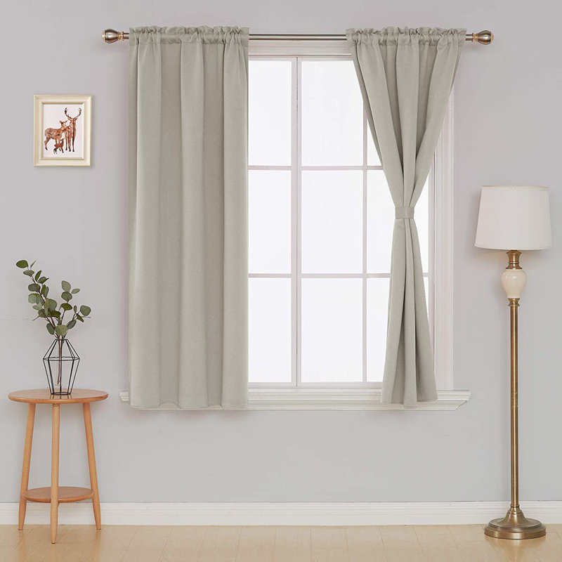 Ashong Blackout Curtain Pair, 38*63, Red