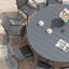 Ensemble de salle à manger de patio pour 10 personnes avec table ronde de 63 po Lehigh et 10 chaises de salle à manger en textilène-166142557