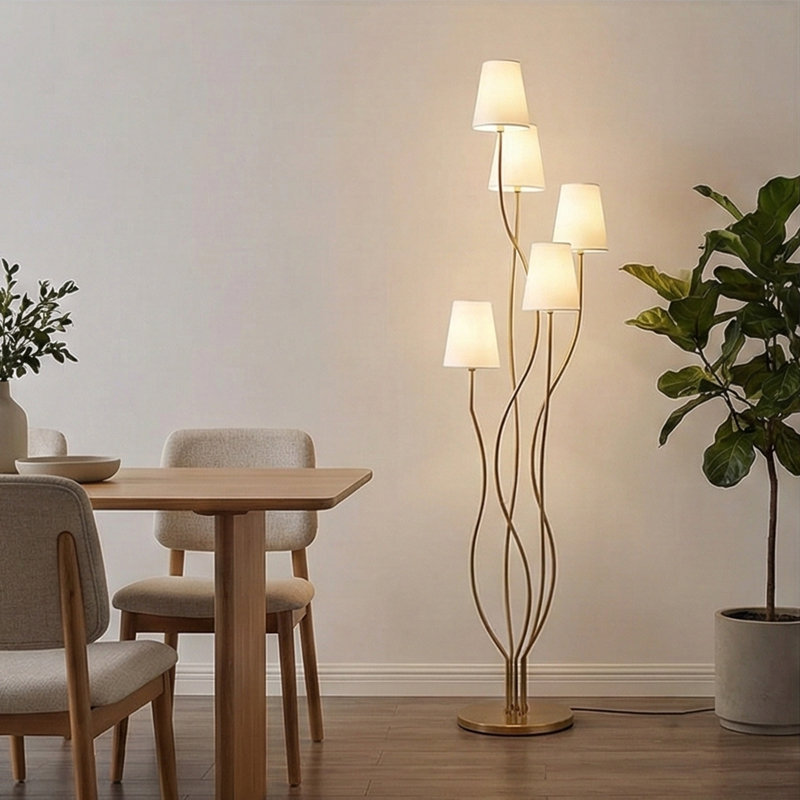 Domiziana 62.99'' Gold Novelty Floor Lamp
