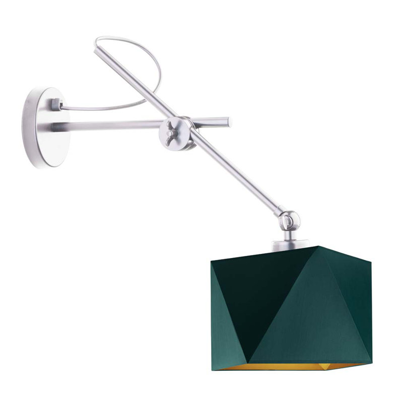 Tabarez Swing Arm Sconce, Bottle Green