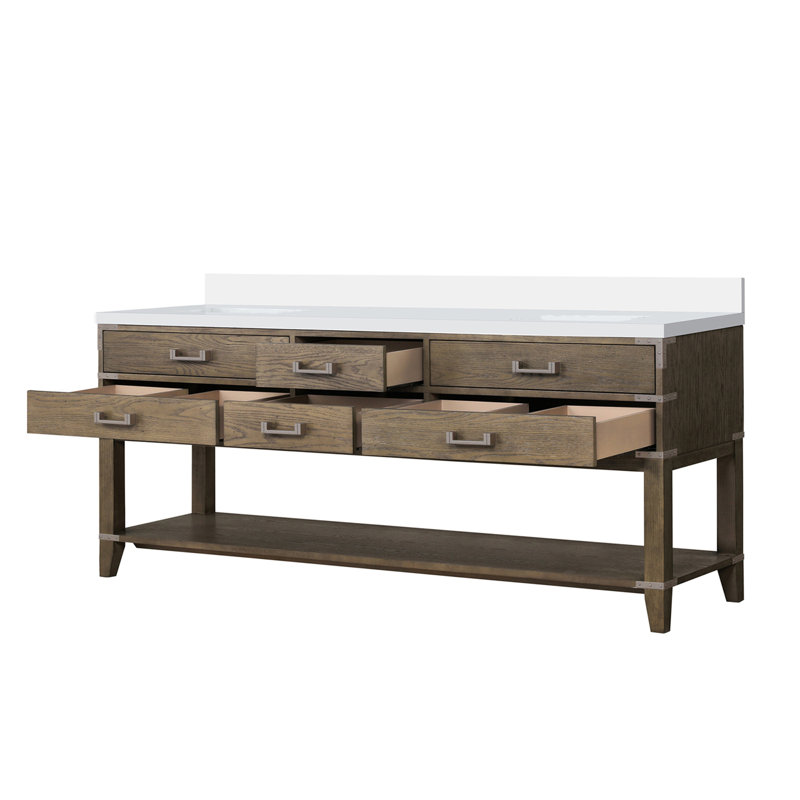 Double Bath Vanity with Quartz Top