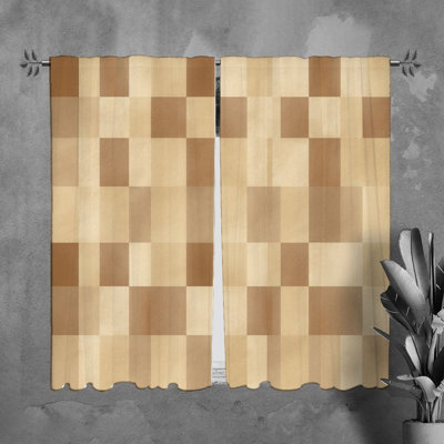Paire de rideaux obscurcissant en polyester Lagregory