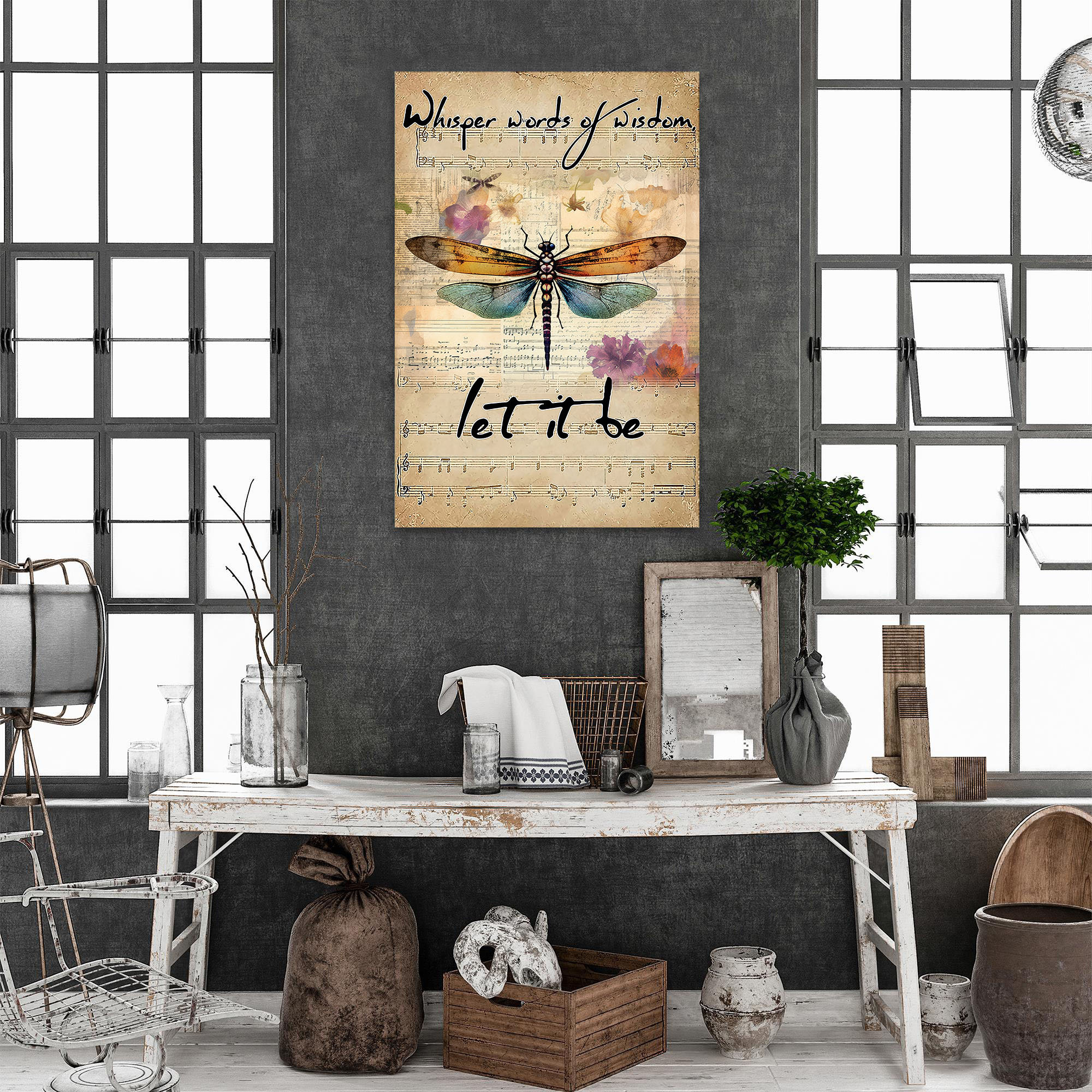HUIXIA Whisper Words Of Wisdom Let It Be Poster en étain, panneau
