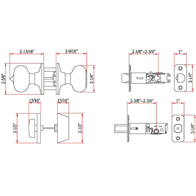 Complete Cambridge Entry Knob Set with Deadbolt, Oil Rubbed Bronze