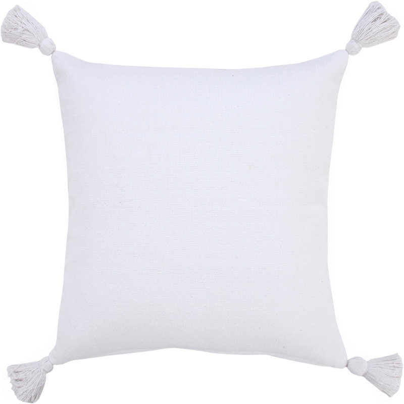 Reversible Throw Pillow, White