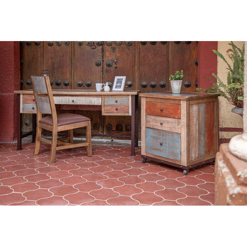 Jordaan Solid Wood Iron Writing Desk