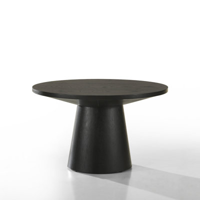29"W Round Coffee Table With Pedestal Base