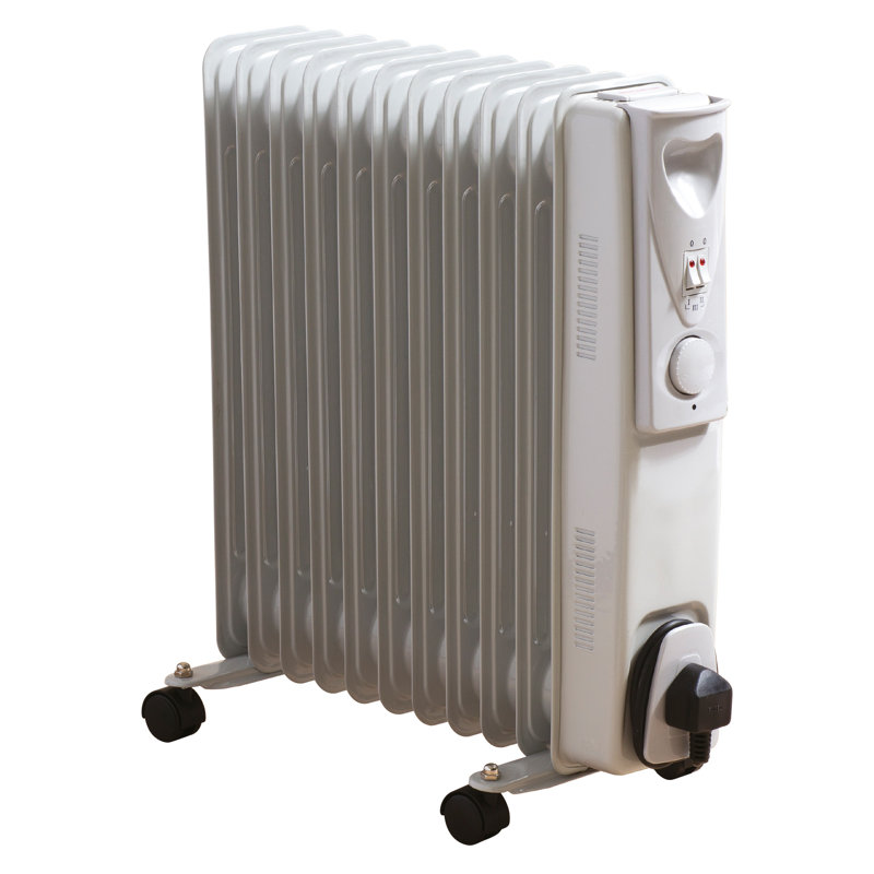 Daewoo 2500 Watt Electric Radiator Space Heater with Adjustable Thermostat