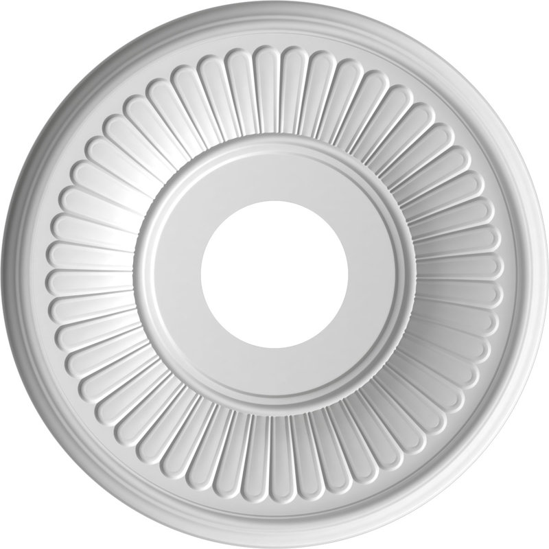Médaillon de plafond Berkshire en PVC thermoformé, H 13 po x l 13 po x P 0,75 po, Galaxie métallique texturée
