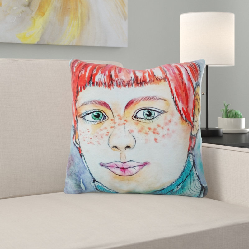 Coussin Wethington Portrait, Micro suède, Intérieur