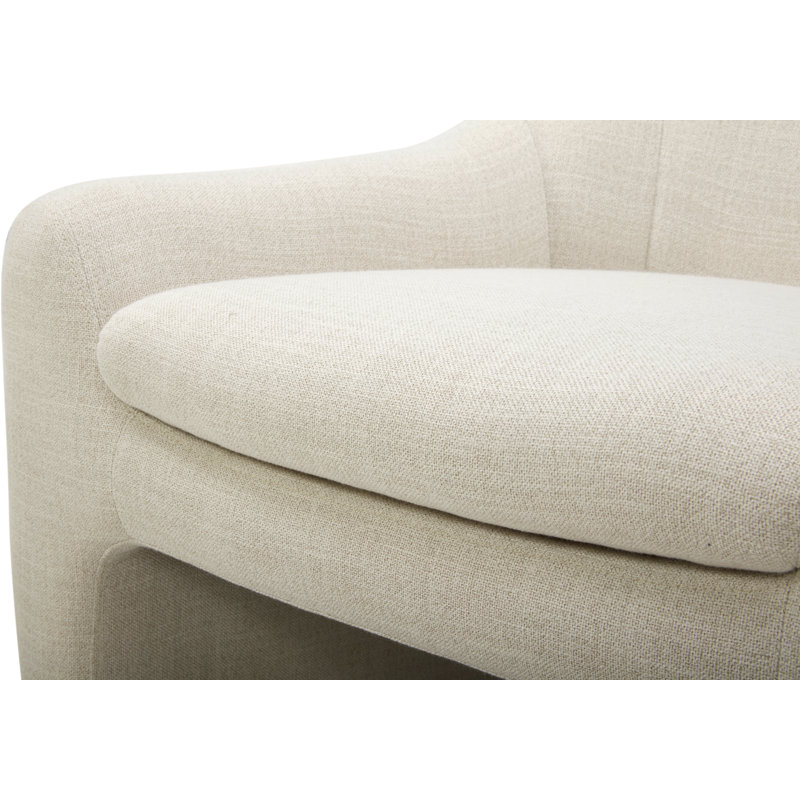Fauteuil en polyester 33,75 po Haggins, Lin beige
