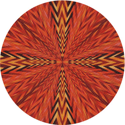 Tapis de zone orange à motif