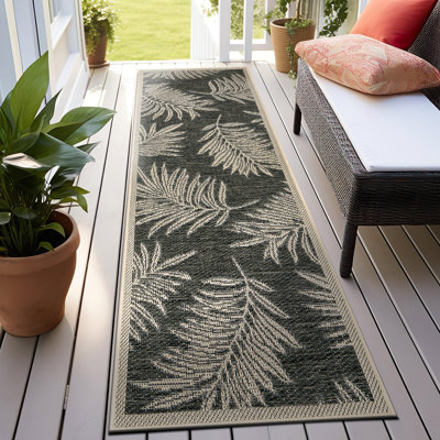 Dowd Floral Blue/Gray/Ivory Indoor/Outdoor Area Rug