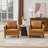 Bobur 32" Wide Faux Leather Accent Chair(Set Of 2)-2123958131
