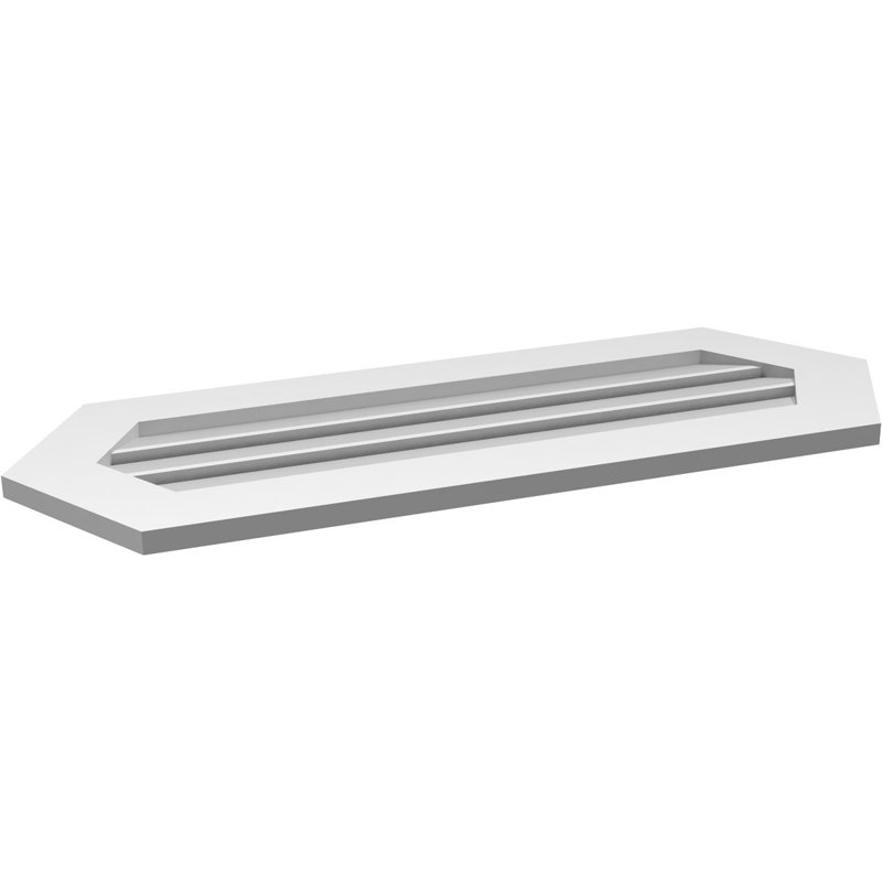 Évent horizontal fonctionnel à pignon en uréthane à surface horizontale Signature, H 16 po x l 42 po x P 1 po
